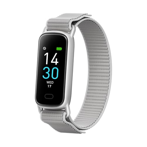 BAREZ Lightweight Fitness Tracker with App Control, AI Sleep Analysis, Heart Rate, Blood Oxygen & Blood Pressure Monitor, 16 Sport Modes, IP68 Waterproof Smart Health Watch for Men Women (Silver)