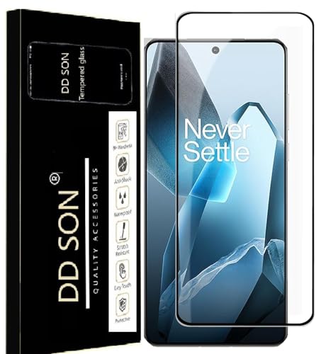 Image of DD SON Tempered Glass for OnePlus 13R (6.78 Inch) With Installation Kit | Military-Grade Gorilla Screen Protector | Edge to Edge Coverage | Black