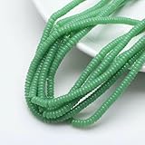 160 Stück/Los 3 x 6 mm Kristallglas, flache, runde Abstandsperlen, Basteln, Schmucklieferant, DIY, Herstellung von handgefertigten Armbändern, Halsketten, Zubehör-09 grün
