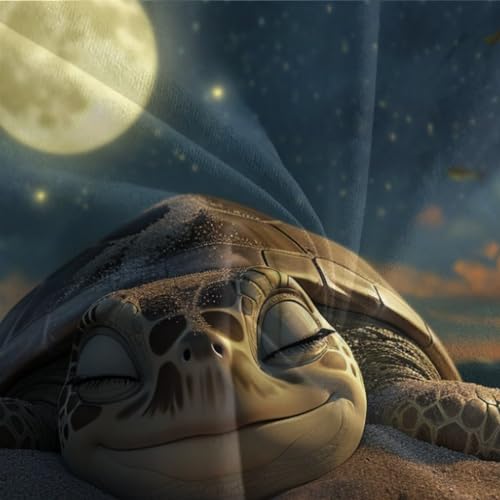 Housse de couette tortue anti-plis en microfibre douce 200x200cm