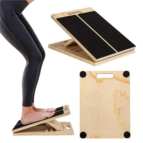 Tabla inclinada para estiramiento de pantorrillas de madera miniatura 2