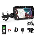 【2026 NUOVO 】4K Carplay Moto Android Auto con Dashcam，6,25 Pollici navigatore moto Carplay Schermo con Doppia Fotocamera,Bluetooth,IP67 Impermeabile,Navigazione GPS,64G TF