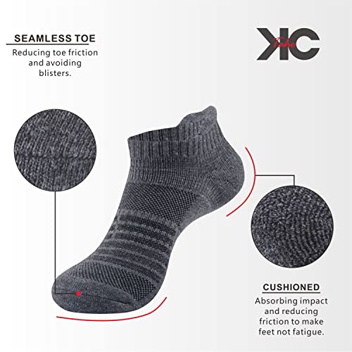 Men's Performance Athletic Running Socks 6/8 Pairs Arch Support Cushioned Cotton Low Cut Sports Ankle Sock4