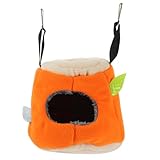 Winterwarmes vogelnesthaus – die leuchtende farbe verleiht dem vogelkäfig eine verspielte und fröhliche note und macht ihn zu einem einladenden und gemütlichen ort