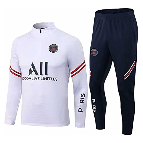 JIEAGY Paris Survêtement d'entraînement à manches longues en jersey, veste de costume printemps et automne, uniforme de football, PSG personnalisé pour...