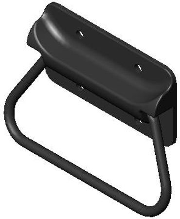 NSH-60 Steel Folding Pull Handle 2.90 x 4.10 Long Black Finish, Economy Style