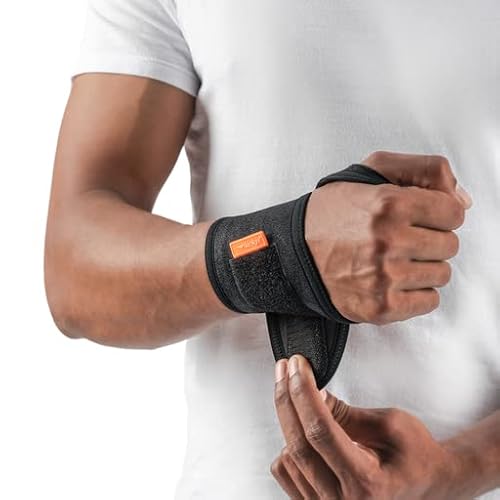 AX Esportes TAM-Único (Unidade), Munhequeira Ajustável Com Polegar Adulto Unissex, Preto (Black), Ún