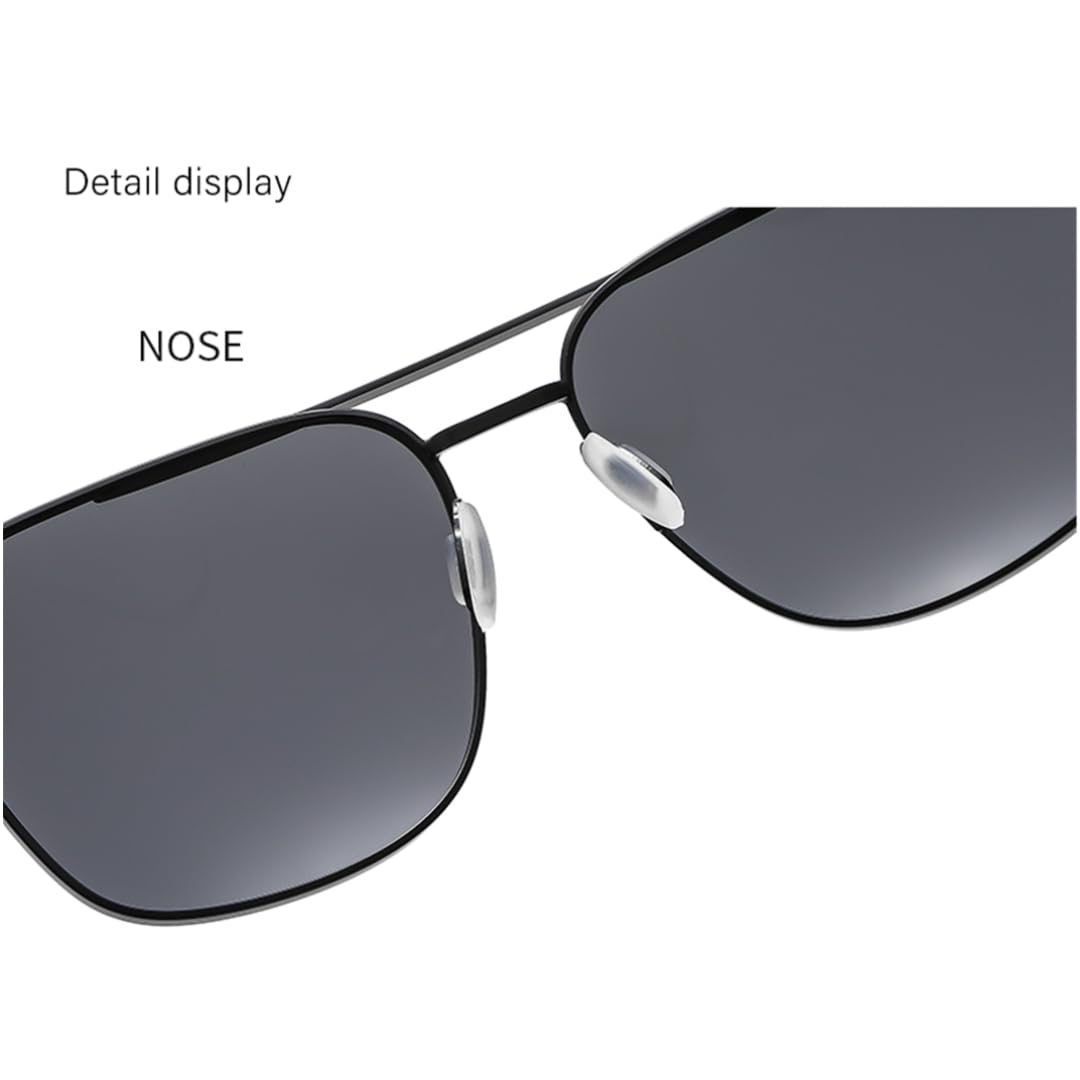 Gafas de sol polarizadas para hombre con protección UV400 y montura metálica para conducir.