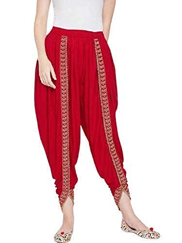 Women's Regular Fit Trouser Bottom for Women Size (28 Till 36) Pack of 1 (Rayon & Cotton, Red)-image-16