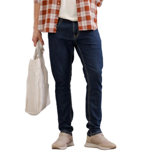 Image of WROGN Men's Cotton Stretch Jeans | Slim Tapered Fit