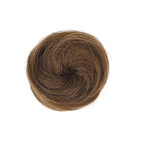 Hair Claw Clip in Hair Bun Hair Piece Straight Clip in Claw Hair Hair Pieces for Women Ponytails Hairpieces Synthetic Clip in Short Chignon Updo Scrunchies Hair Extensions for Girls(Light Brown)