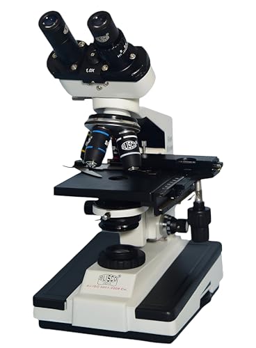 Image of BLISCO Bls-113 Pathological Binocular Compound Microscope - Ergonomic Design, Advanced Objective System, ISI Marked Includes Blank Slides, Ideal for Students