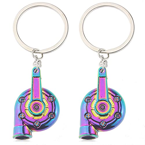 FOXIMENG 2pcs car parts model keychain color turbo keychain (Turbo keychain)