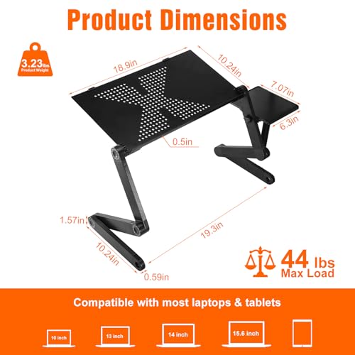 Base ajustable para laptop de aluminio amplia miniatura 5