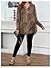 WDIRARA Women's Plus Size Leopard Print Sheer Blouse Button Front Long Sleeve Shirt Brown 3X-Large Plus