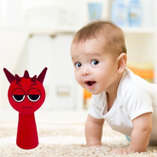 Image of Customized Text Red Sprunki Plush Toys