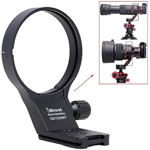 iShoot 82mm Lens Collar Tripod Mount Ring Compatible with Sigma 100-400mm f/5-6.3 DG DN OS and Sigma 105mm f/1.4 DG HSM Art, Lens Support Holder Bracket Bottom is Arca-Swiss Fit Quick Release Plate Cover