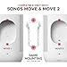 Sound Bass Move Speaker Wall Mount Bracket, Weatherproof, Compatible with Sonos Move & Move 2, Including Mounting Accessories (Move 2 - White)