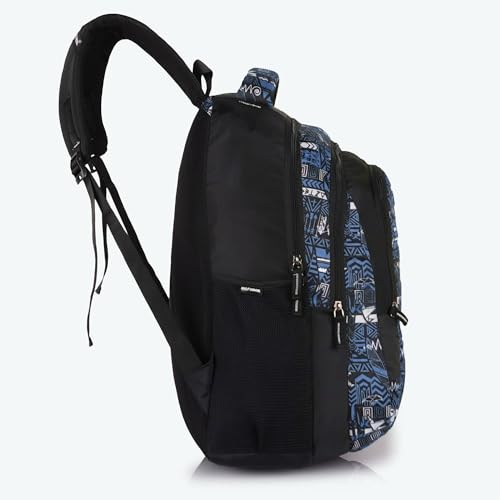 Image of Half Moon School & College Backpack For Boys & Girls (Class 5-12) 15.6 inch Laptop Bag, Bagpack, Casual College Bag & Tuition Daypack, Bags for Men Office Use, Travel Bag for Man, 3-Compartment (Blue)