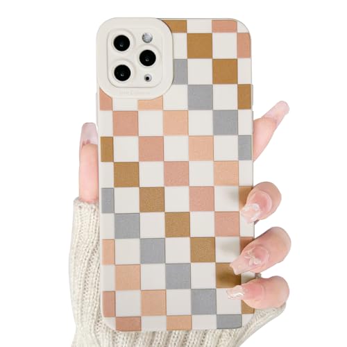 Lovmooful for iPhone 11 Pro Case Cute Lattice Plaid Design-Color Multicolor