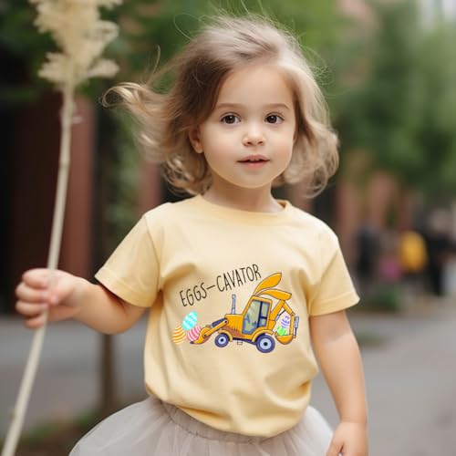 Image of Kids Easter Shirt Chick Short Sleeve Tee Tops for Toddler Girls Boys Easter Outfit Clothes 2-7 Years