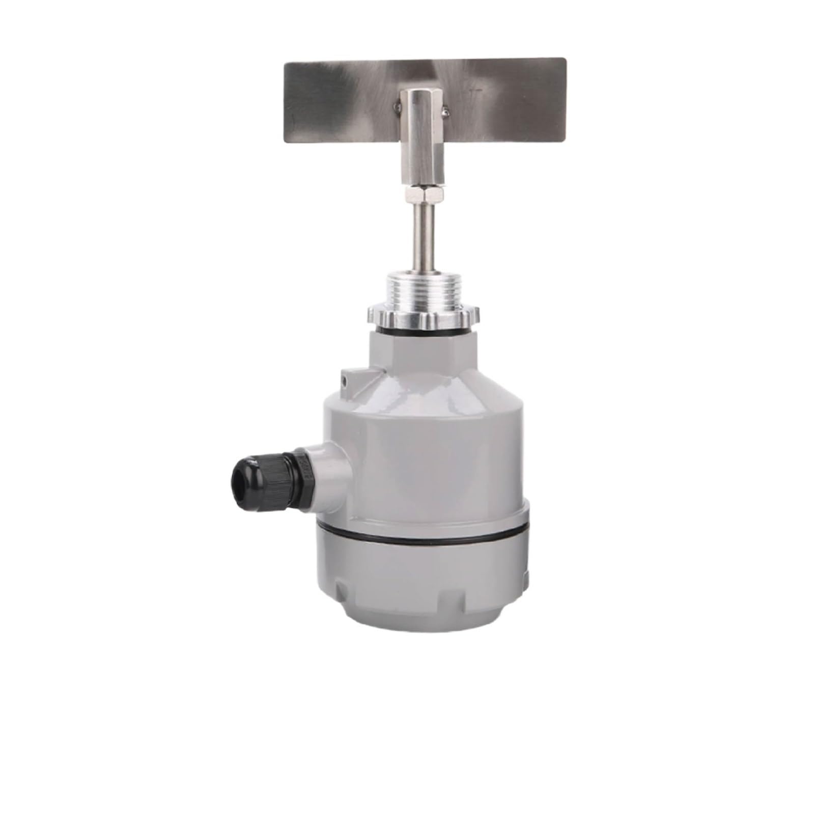 Rotationspaddel-Füllstandsensor Drehpaddel-Füllstandsschalter, 24 V, 110 V, 220 V, Pulvertrichter, Silobehälter, Füllstandssensor, Feststoff-Massenanzeigeschalter(High-T Flange C,DC24V)