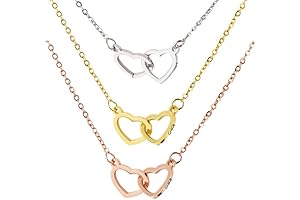 Personalized Two-Heart Name Necklace for Girls