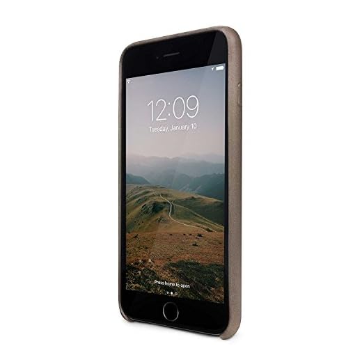 Twelve South Relaxed Leather fodral, svart | handgjord läderbelagd kant, Med fickor, iPhone 7 Plus/8 Plus, Varm mullvaden