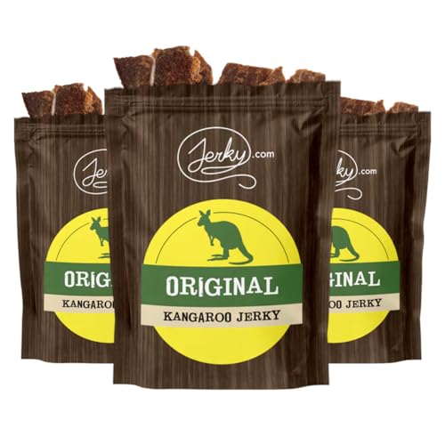 Jerky.com Exotic Original Kangaroo Jerky, 3 Pack, 5.25 oz