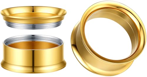 WildVibe Gold Tunnel Gauges For Ears