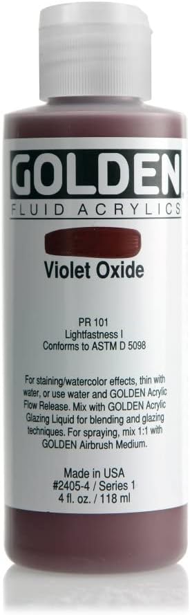 4 Oz Fluid Acrylic Color Paint Color: Violet Oxide