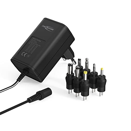 Ansmann - ANSMANN Adaptateur Secteur APS600 (1 PCE) – Chargeur Universel pour appareils électriques (Tondeuse, babyphone, Outil de Mesure, etc.) – Chargeur & 7 connecteurs universels