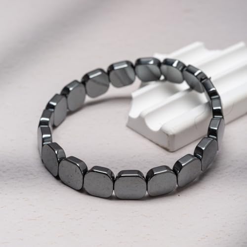 Hematite Bracelet For Men, Reclaim Your Edge & Confidence Natural Legendary Hematite Power Stone Health Healing Beaded Stretch Luck Bracelets Inspirational Gift Jewelry3