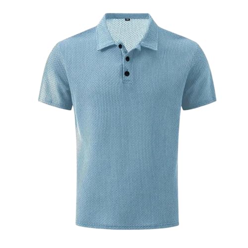 Capri Polo Shirts Men Ultra Comfortable Polo Shirt | Textured Breathable Refreshing Casual Polo Shirts miniatura 1