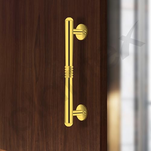 Image of Plantex Main Door Handle /8 Inch Handle for Main Door /Pull-Push Handle for Door - Pack of 2 (S-142, Gold)