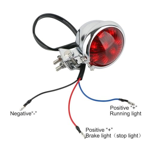 Feu arrière LED moto résistant aux vibrations pour stop Bobber Chopper
