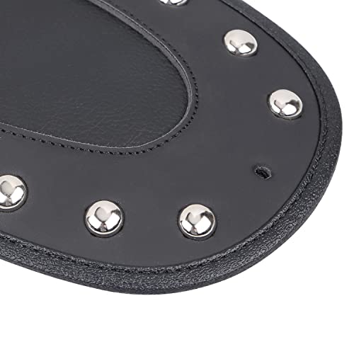Xmmt Studded Leather Stitch Rear Fender Bib Solo Seat Fit For Harley Softail Heritage Classic Slim Sport Glide 2018-2020, Black #TOP3