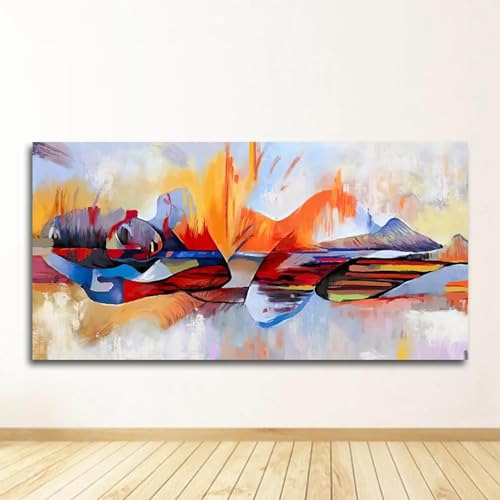 Tableau mural extra large Bouddha aquarelle 75x180cm - 2