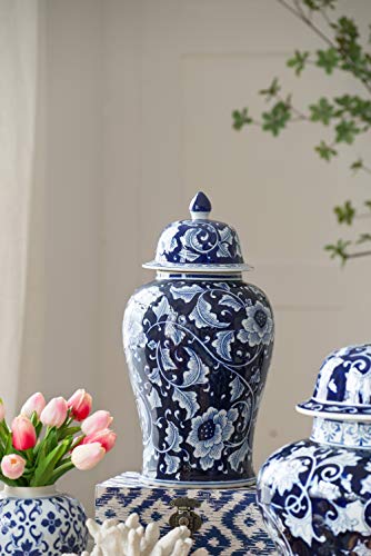 A&B Home 18' Porcelain Decorative Jar with Lid...