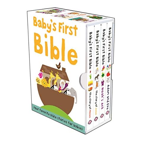 Baby's First Bible Boxed Set: The Story of Moses, The Story of Jesus, Noah's Ark, and Adam and Eve (Bible Stories) Cover