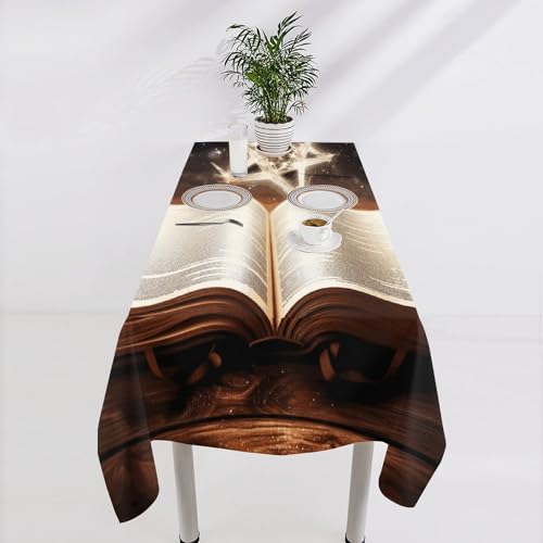 Nappe de table rectangulaire livre magique lavable pour cuisine - 5