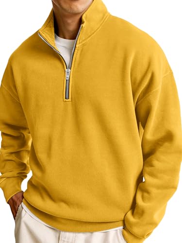 Image of Noble Monk Men's Baggy Fit Sweatshirt | Drop Shoulder Oversized Sweatshirt | Long Sleeve Zip with Collared Sweatshirts for Men's
