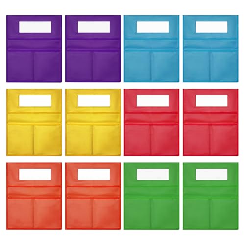 教室用チェアポケット 省スペース 6色 教師教室収納 学用品ポーチ マルチパックセット 小学校 幼稚園 学生