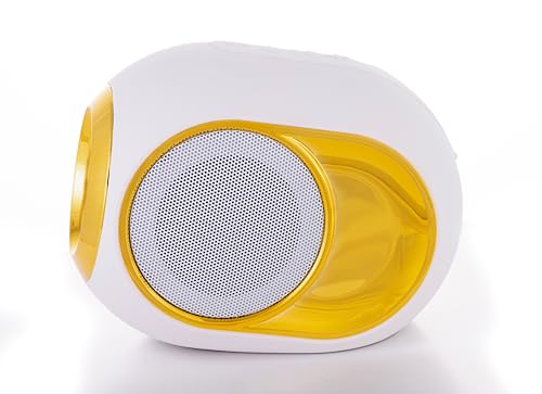 Image of Smart Wireless Speaker Water Resistance, Wireless Bluetooth Speaker TWS Feature, Up to 6H Playtime, Wireless Sound Box Stereo Surround Music Bass Speaker Outdoor Speakers (White-Gold)