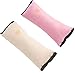 2 pièces Coussin Ceinture Sécurité Enfant, Alldo Protection Ceinture Voiture, protege ceinture enfant, Voiture Coussin Ceinture de Sécurité, ceinture harnais d'épaule Auto (Rose + Beige)