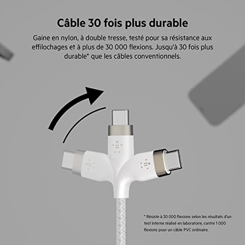 Belkin BOOST?CHARGE PRO Flex câble USB USB 2.0 3 USB C Neuf - vue 7