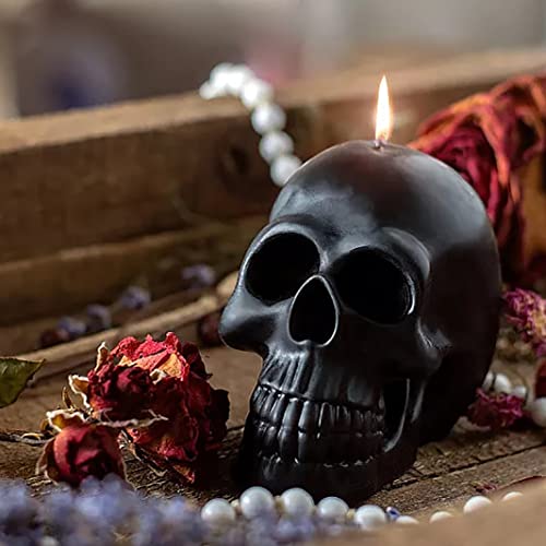 Lukinuo Silicone Skull Mold 2Pcs 3D Skull Resin Mold Skull Candle Mold Skeleton Head Skull Shape Mold For Candle Making Aromatherapy Soap Epoxy Casting Bar Wax Melt Polymer Clay Halloween Party #TOP4