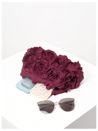 Image of Verdusa Women's 3D Flower Clutch Evening Bag Floral Purses Party Prom Handbags