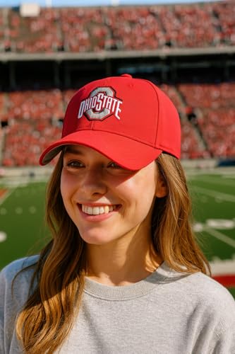 Gorra bordada ajustable con logo de equipo Ohio State miniatura 3