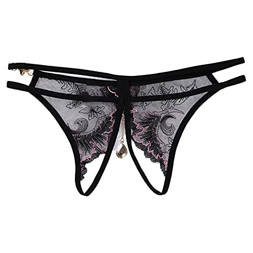 Men's Opening Crotch Sissy Panties Lace G String Thong Crossdresser Lingerie Underwear Type D One Size4